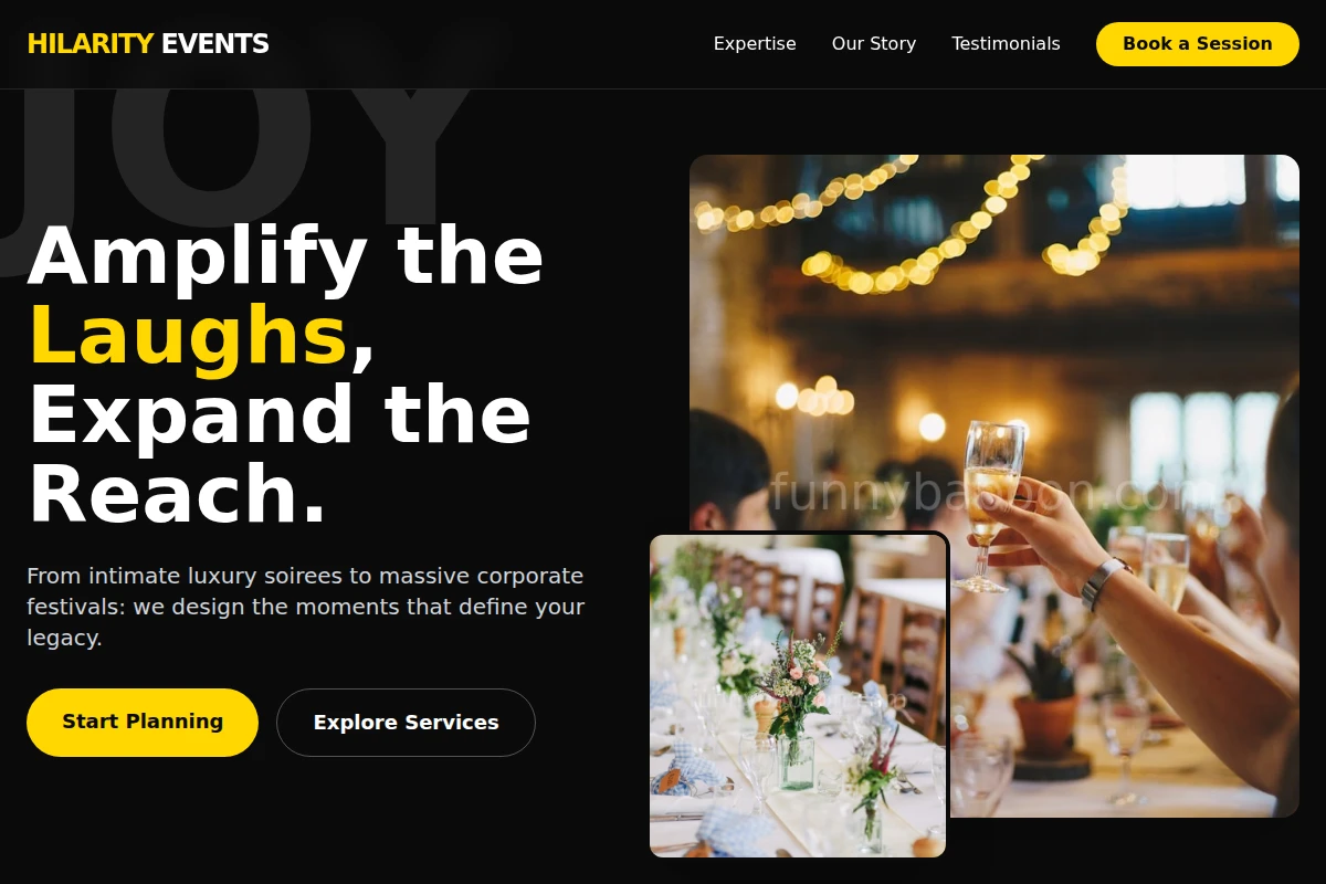 Hilarity Event Planning