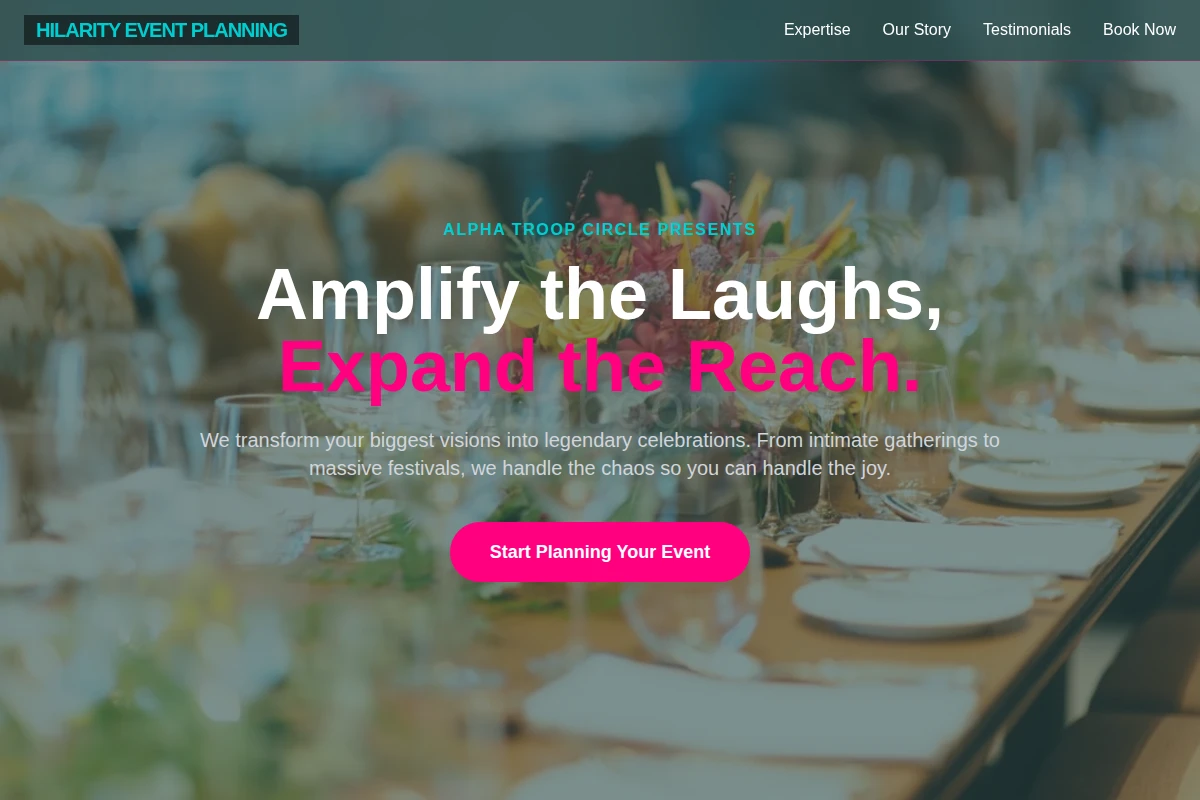 Hilarity Event Planning