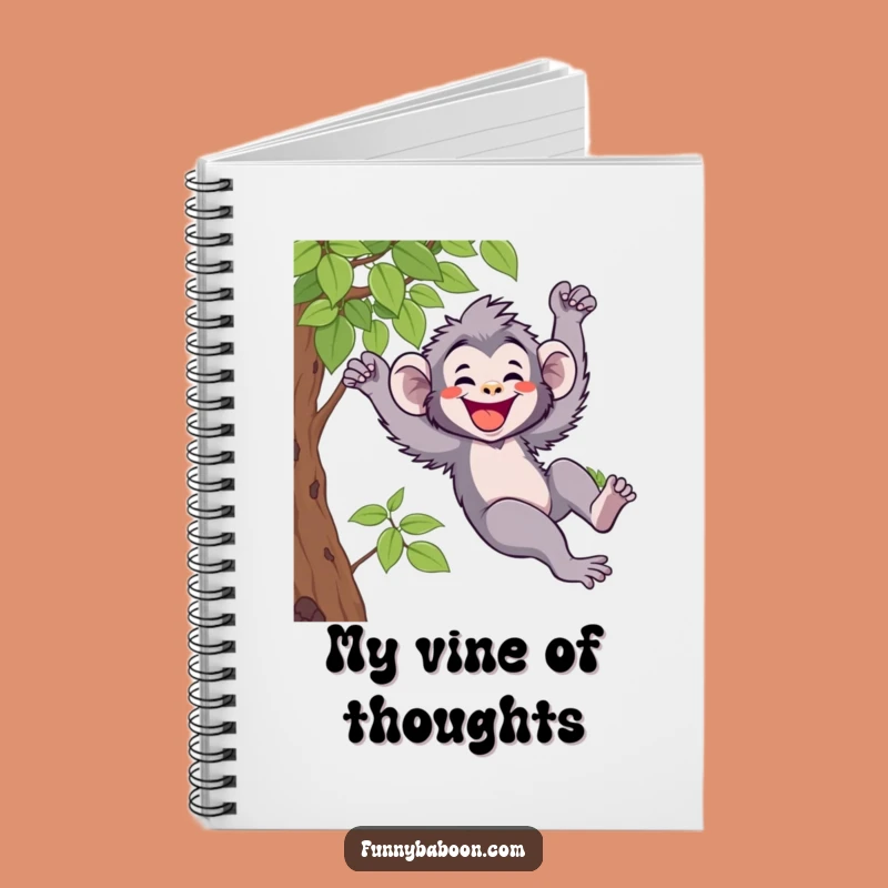 Funny Kawaii Baboon Swinging Notebook: Hilarious Primate Journal for Gifted Ideas