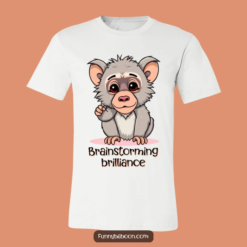 Funny Kawaii Baboon Pose T-Shirt: Hilarious Primate Apparel for Thoughtful Gifts